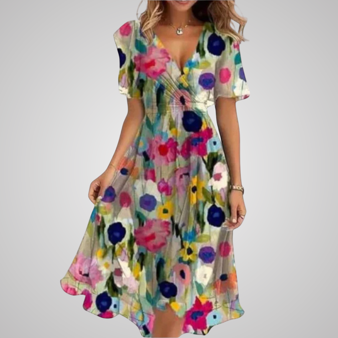 Angel™ | Elegante midi jurk met patroon